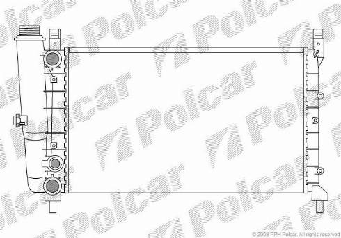 Polcar 301608-2 - Радіатор, охолодження двигуна autocars.com.ua