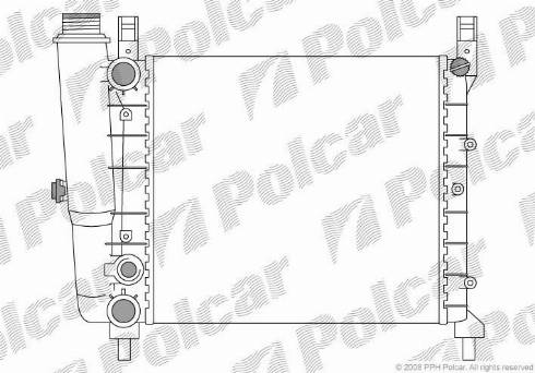 Polcar 3016089X - Радиатор, охлаждение двигателя avtokuzovplus.com.ua