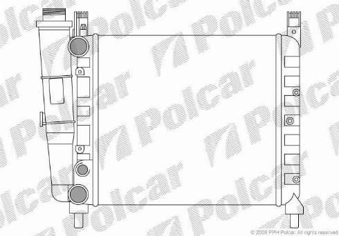 Polcar 301608-9 - Радіатор, охолодження двигуна autocars.com.ua