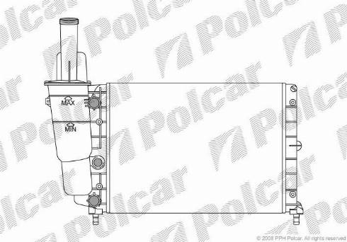 Polcar 301708-1 - Радіатор, охолодження двигуна autocars.com.ua