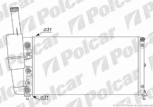 Polcar 301708-6 - Радіатор, охолодження двигуна autocars.com.ua