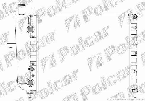 Polcar 3018081X - Радіатор, охолодження двигуна autocars.com.ua