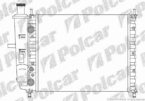 Polcar 301808-1 - Радіатор, охолодження двигуна autocars.com.ua