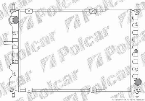 Polcar 3018082X - Радиатор, охлаждение двигателя autodnr.net