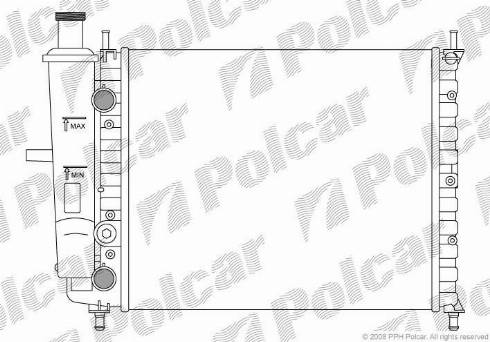 Polcar 301808-5 - Радіатор, охолодження двигуна autocars.com.ua