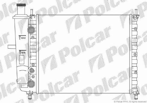 Polcar 301808A1 - Радіатор, охолодження двигуна autocars.com.ua