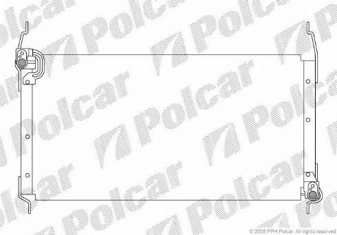Polcar 3018K8B1 - Конденсатор, кондиціонер autocars.com.ua