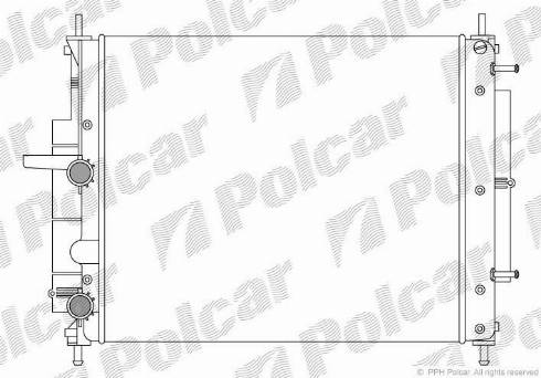 Polcar 301908A6 - Радиатор, охлаждение двигателя autodnr.net