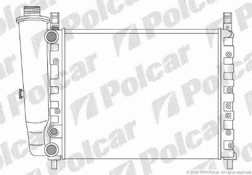 Polcar 3020081X - Радиатор, охлаждение двигателя avtokuzovplus.com.ua