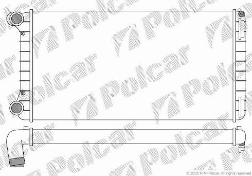 Polcar 3022082X - Радиатор, охлаждение двигателя autodnr.net