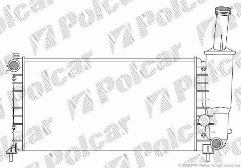 Polcar 3022086X - Радиатор, охлаждение двигателя avtokuzovplus.com.ua