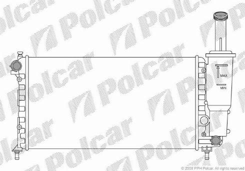 Polcar 302208-6 - Радиатор, охлаждение двигателя avtokuzovplus.com.ua