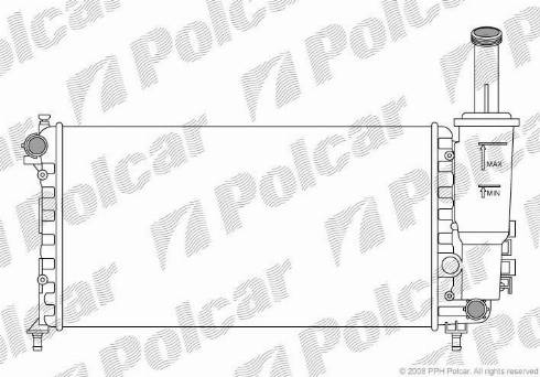 Polcar 3022087X - Радиатор, охлаждение двигателя avtokuzovplus.com.ua