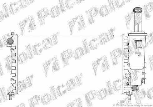 Polcar 302208-7 - Радиатор, охлаждение двигателя avtokuzovplus.com.ua