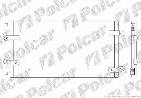 Polcar 3022K83X - Конденсатор кондиционера avtokuzovplus.com.ua