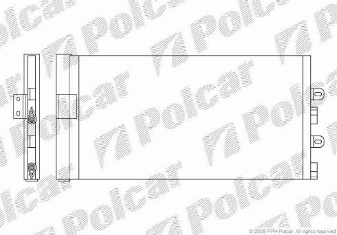 Polcar 3023K8C2 - Конденсатор, кондиціонер autocars.com.ua