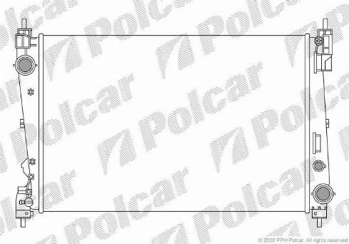 Polcar 302408A2 - Радіатор, охолодження двигуна autocars.com.ua