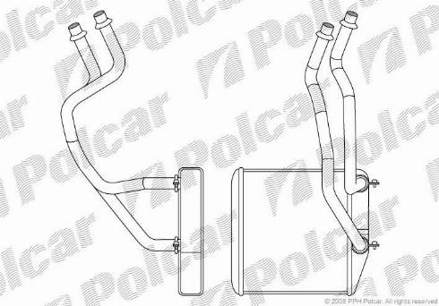 Polcar 3024N81X - Теплообменник, отопление салона avtokuzovplus.com.ua