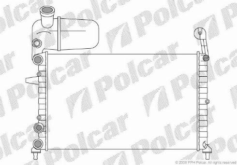 Polcar 3026081X - Радіатор, охолодження двигуна autocars.com.ua