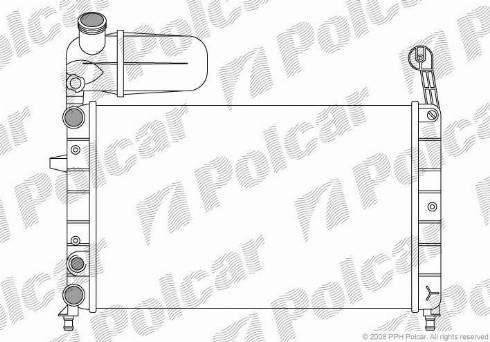 Polcar 302608-1 - Радіатор, охолодження двигуна autocars.com.ua