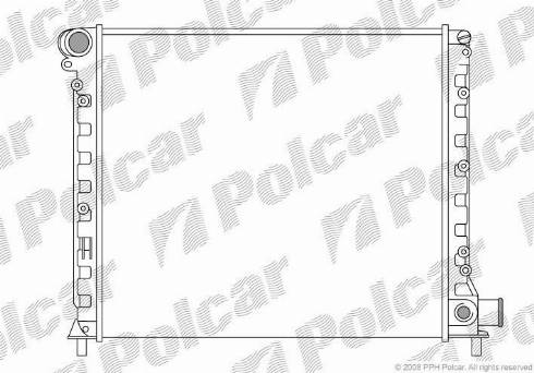 Polcar 3027082X - Радіатор, охолодження двигуна autocars.com.ua