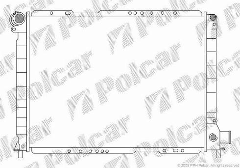 Polcar 3027083X - Радіатор, охолодження двигуна autocars.com.ua