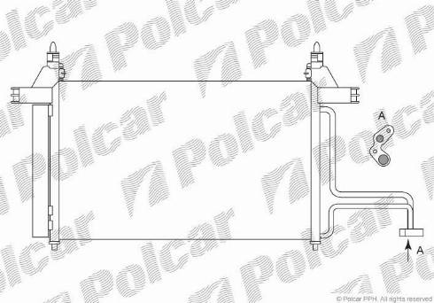 Polcar 3030K8C1 - Конденсатор, кондиціонер autocars.com.ua