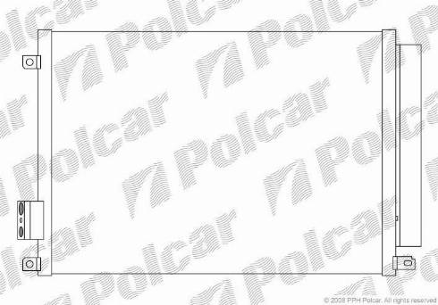 Polcar 3035K8C1 - Конденсатор, кондиціонер autocars.com.ua