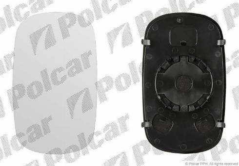 Polcar 3040541M - Дзеркальне скло, зовнішнє дзеркало autocars.com.ua