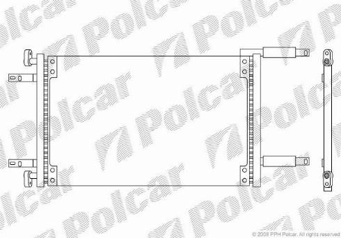 Polcar 3040K82X - Конденсатор, кондиціонер autocars.com.ua