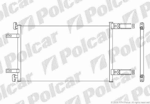 Polcar 3040K8C2 - Конденсатор, кондиціонер autocars.com.ua