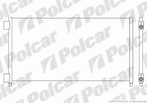 Polcar 3040K8C3 - Конденсатор, кондиціонер autocars.com.ua