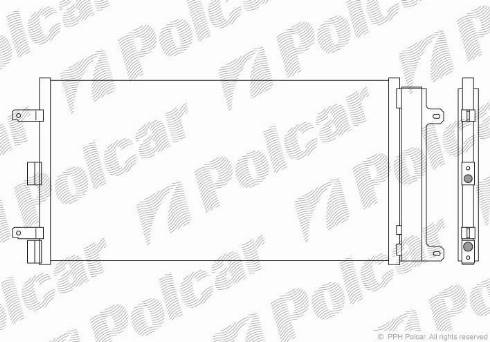 Polcar 3041K8C1 - Конденсатор, кондиціонер autocars.com.ua