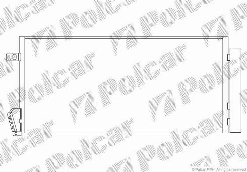 Polcar 3042K8C1 - Конденсатор, кондиціонер autocars.com.ua