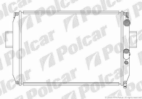 Polcar 305008A6 - Радіатор, охолодження двигуна autocars.com.ua