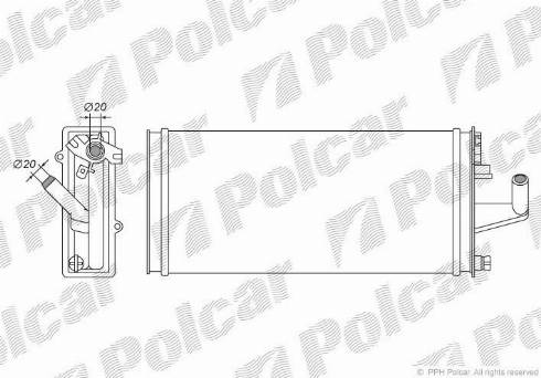 Polcar 3050N8-3 - Теплообменник, отопление салона avtokuzovplus.com.ua