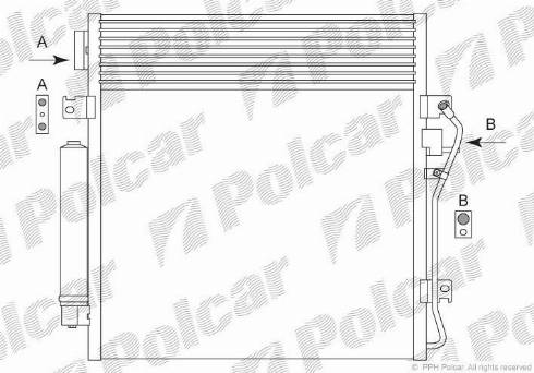 Polcar 3135K8C1 - Конденсатор, кондиціонер autocars.com.ua