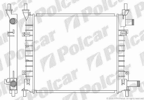 Polcar 320008-2 - Радіатор, охолодження двигуна autocars.com.ua