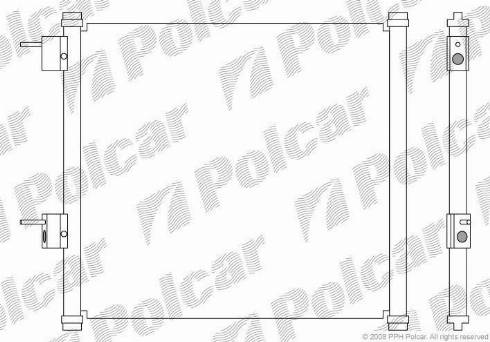 Polcar 3200K8C1 - Конденсатор, кондиціонер autocars.com.ua