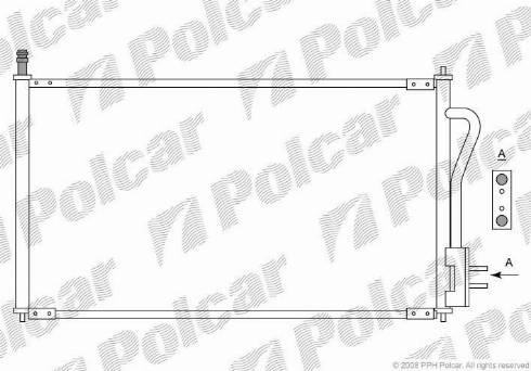 Polcar 3201K8C1 - Конденсатор кондиционера avtokuzovplus.com.ua