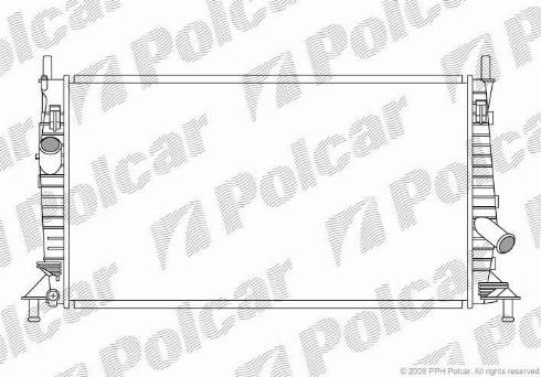 Polcar 320208-1 - Радіатор, охолодження двигуна autocars.com.ua