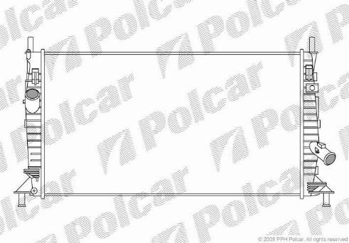 Polcar 320208-2 - Радіатор, охолодження двигуна autocars.com.ua