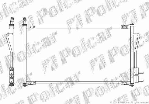 Polcar 3202K8C1 - Конденсатор кондиционера avtokuzovplus.com.ua