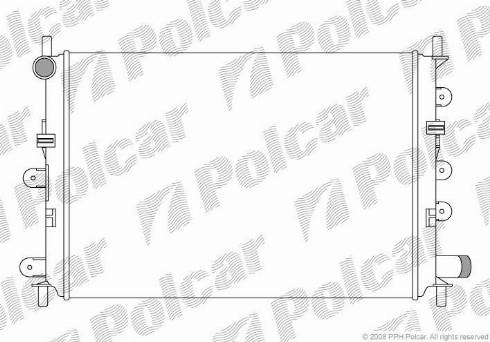 Polcar 320608A5 - Радіатор, охолодження двигуна autocars.com.ua