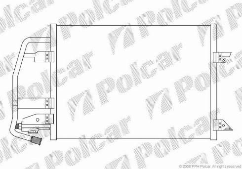 Polcar 3206K8C1 - Конденсатор кондиционера avtokuzovplus.com.ua