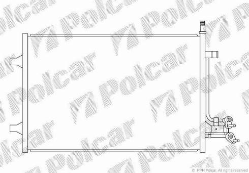 Polcar 3212K8C2 - Конденсатор, кондиціонер autocars.com.ua