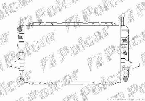 Polcar 321408A8 - Радіатор, охолодження двигуна autocars.com.ua