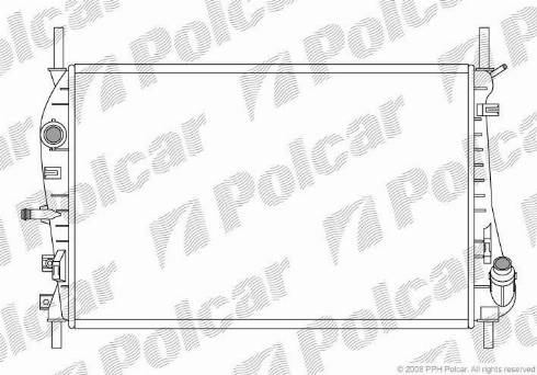 Polcar 321808-5 - Радіатор, охолодження двигуна autocars.com.ua