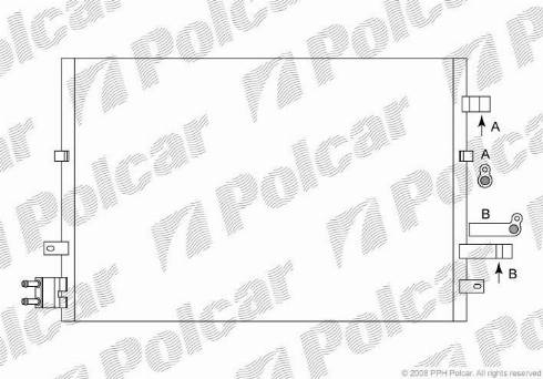 Polcar 3218K8C3 - Конденсатор, кондиціонер autocars.com.ua