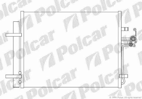 Polcar 3219K8C1 - Конденсатор, кондиціонер autocars.com.ua